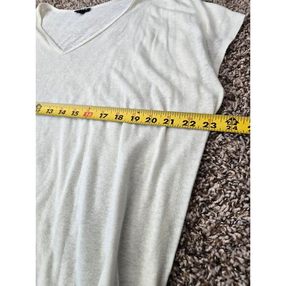 Torrid 2X Ivory V-Neck Slub Knit Tee Soft Basic Plus Size Casual T-Shirt Minimal - Picture 5 of 6